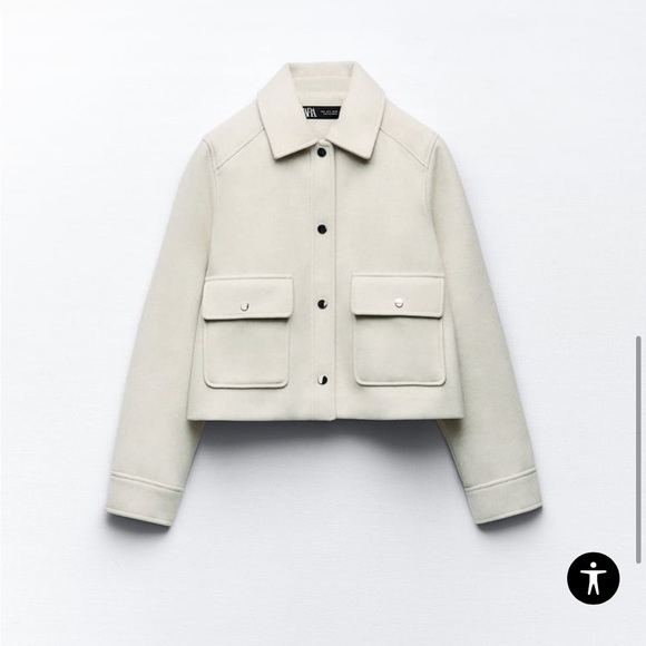 Zara cropped gray jacket - Picture 1 of 4